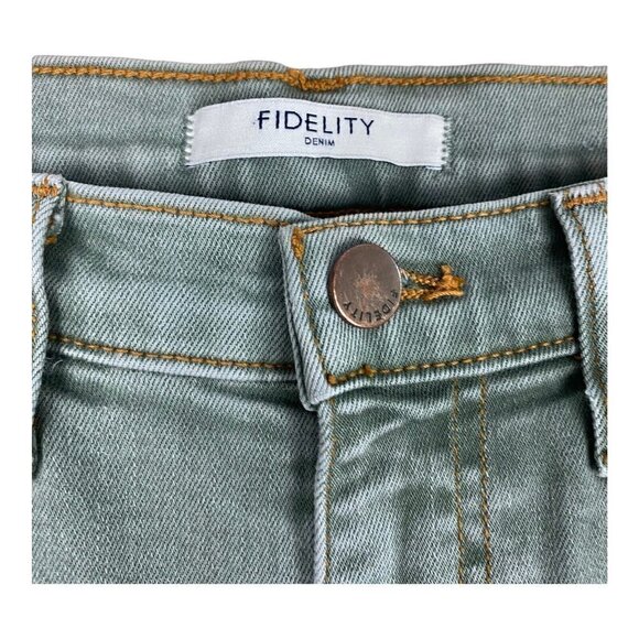 FIDELITY Women's Sage Green Oh boy High Rise Boyfriend Denim Jeans US 26 - Picture 11 of 16